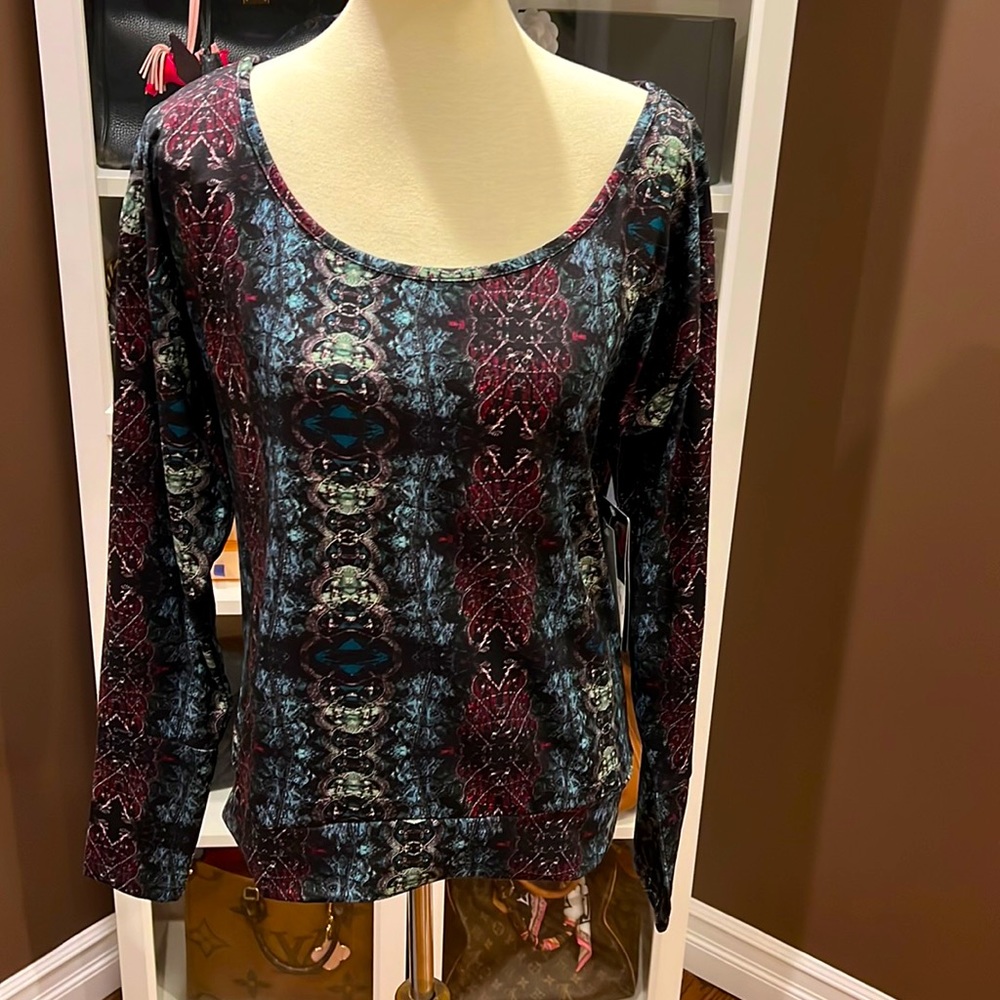 Long sleeve open back top